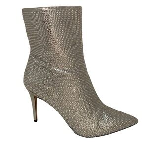 BP Heeled Boots Silver Sequin Cowboy Western Size 10